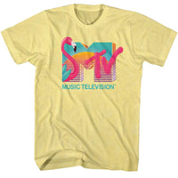 Thumbnail for MTV-MTV FLAMINGO-YELLOW HEATHER ADULT S/S TSHIRT