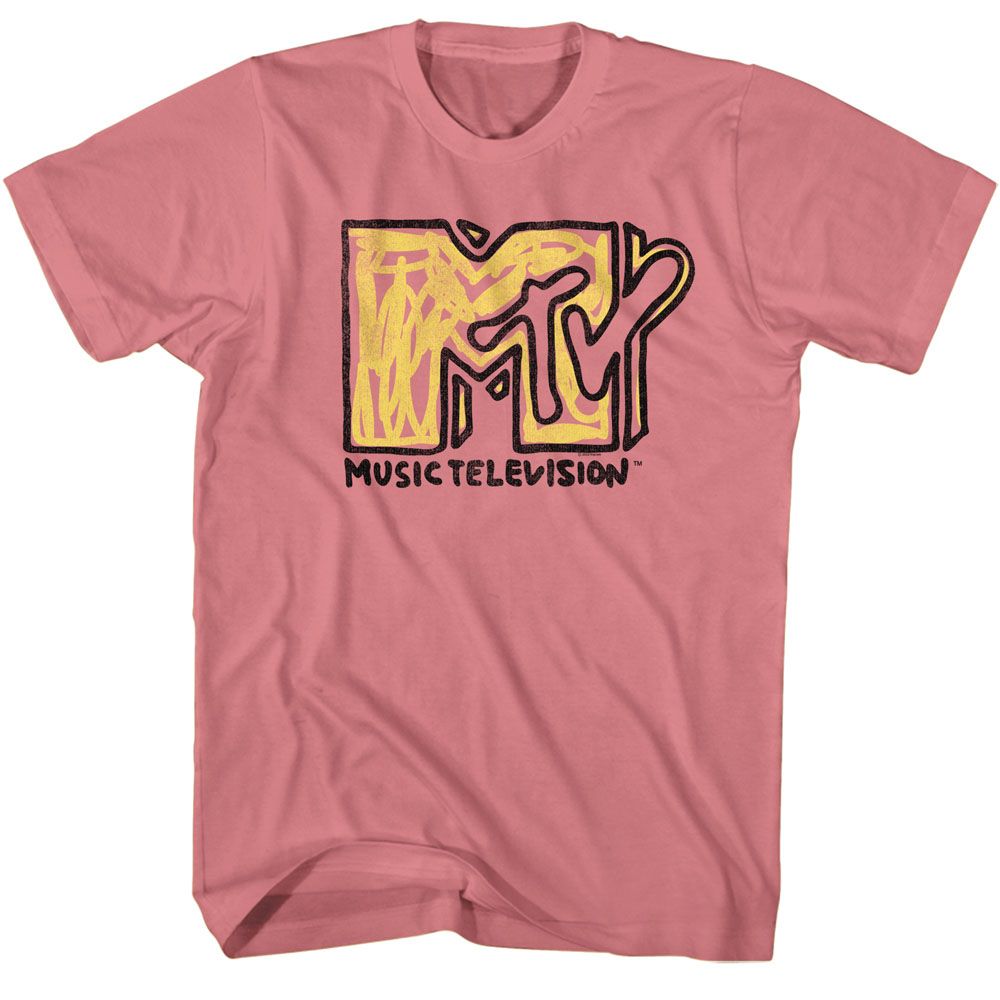 MTV-MTV SCRIBBLE LOGO-MAUVELOUS ADULT S/S TSHIRT