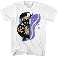Thumbnail for MTV-MTV GUITAR HAT PIANO-WHITE ADULT S/S TSHIRT