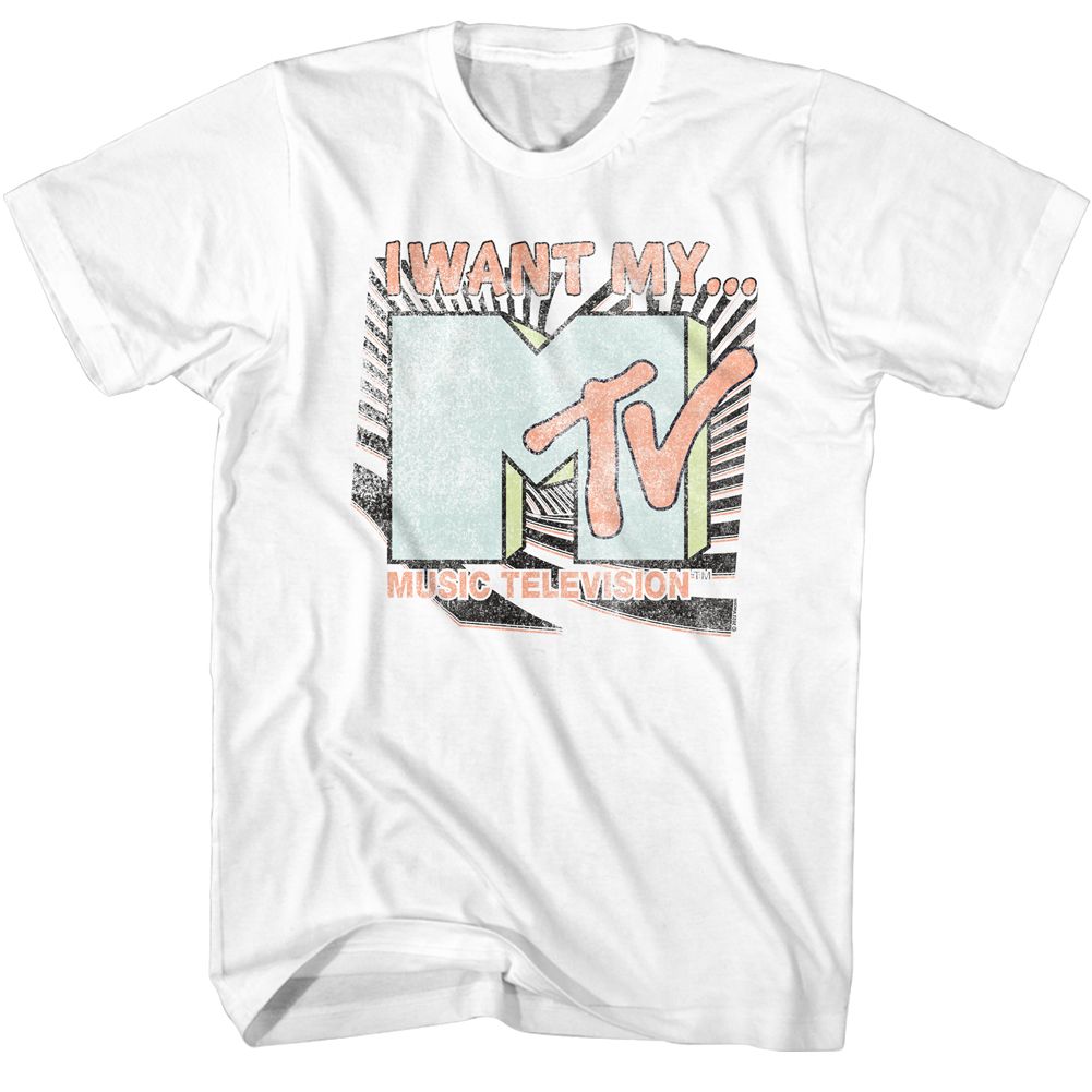 MTV-MTV-I WANT MY MTV-WHITE ADULT S/S TSHIRT