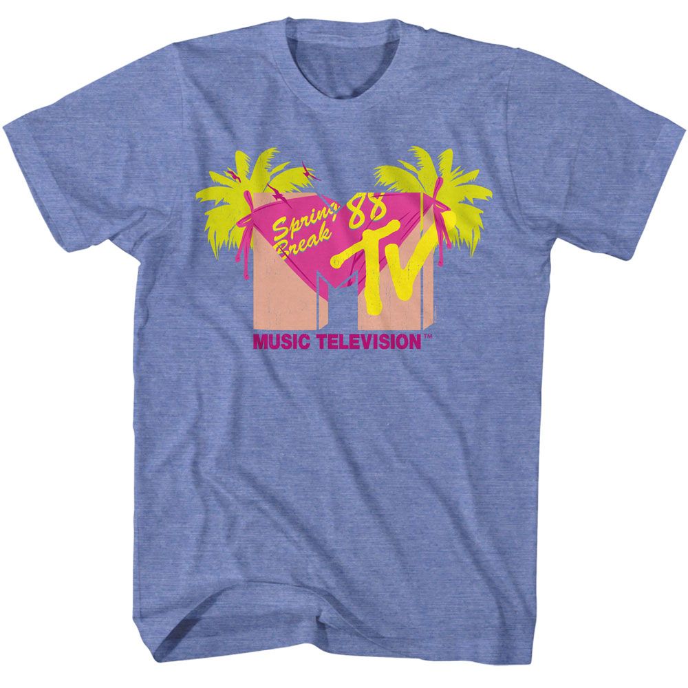 MTV-MTV SPRING BREAK BIKINI-LIGHT BLUE HEATHER ADULT S/S TSHIRT