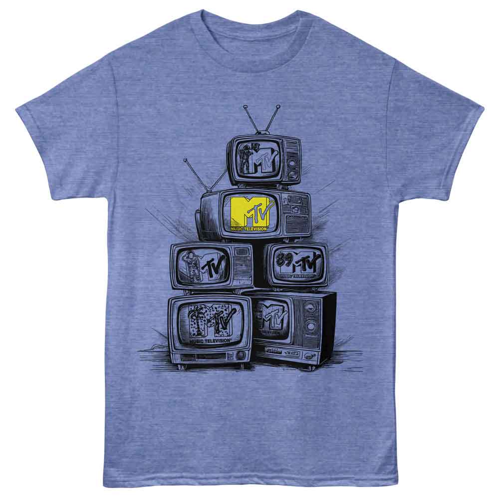 MTV-MTV TVS-LIGHT BLUE HEATHER ADULT S/S TSHIRT