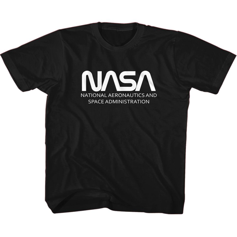 NASA-NASA SIMPLE WORM-BLACK YOUTH S/S TSHIRT