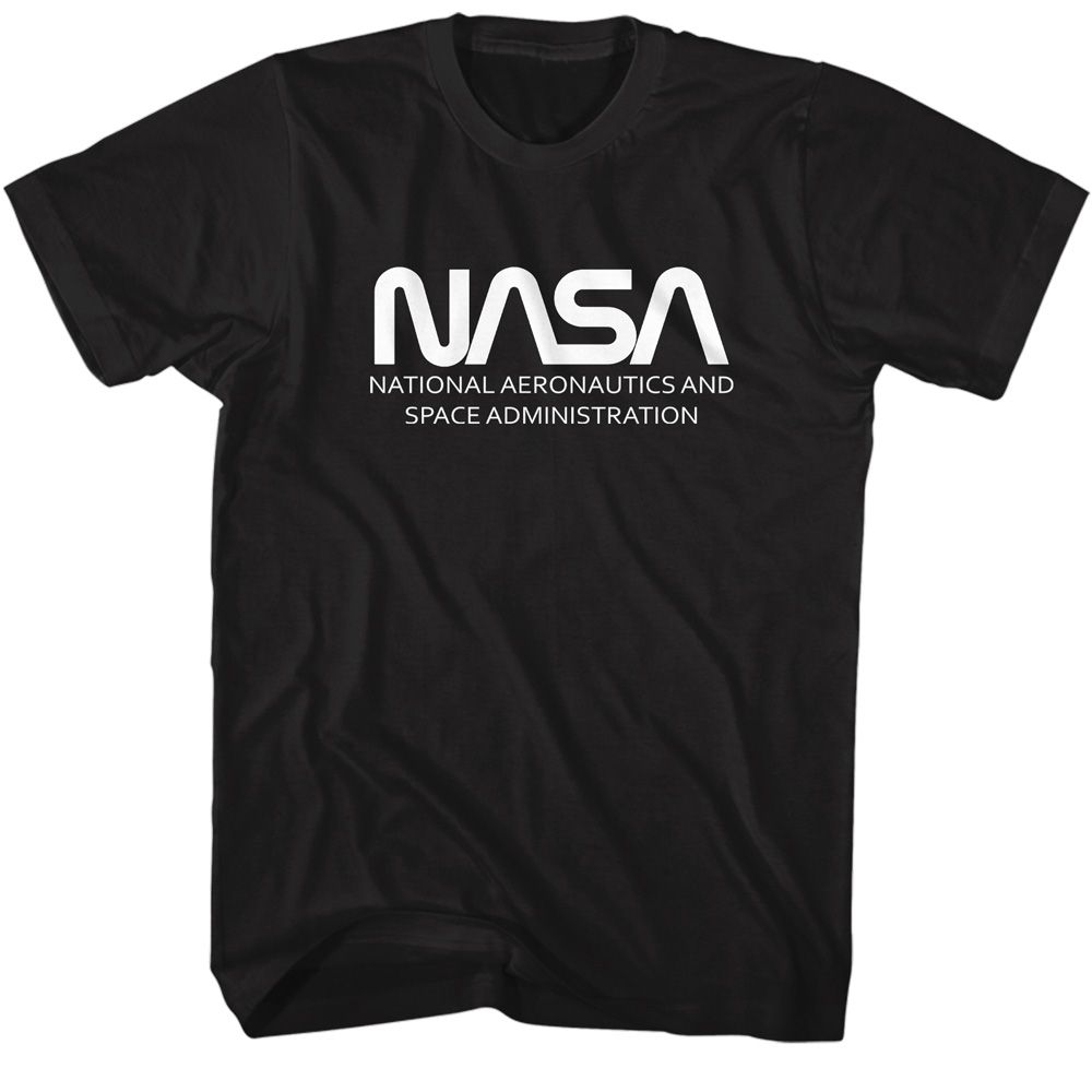 NASA-NASA SIMPLE WORM-BLACK ADULT S/S TSHIRT