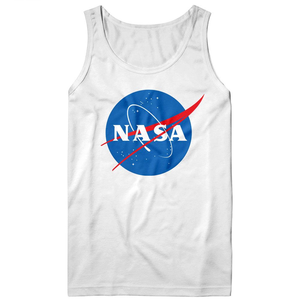 NASA-NASA MEATBALL LOGO-WHITE ADULT TANK
