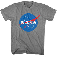Thumbnail for NASA-NASA MEATBALL LOGO-GRAPHITE HEATHER ADULT S/S TSHIRT