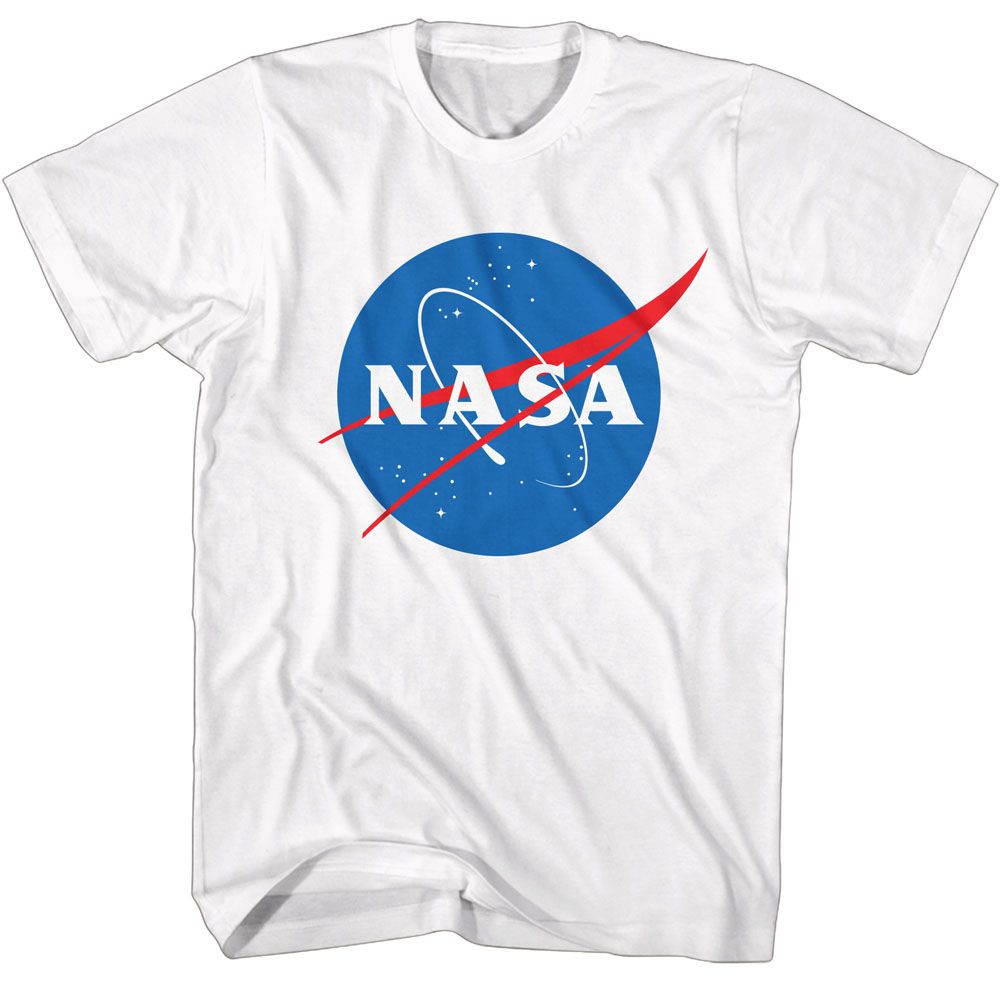 NASA-NASA MEATBALL LOGO-WHITE ADULT S/S TSHIRT