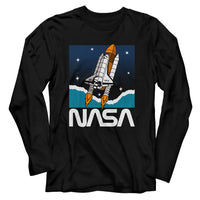 Thumbnail for NASA-NASA SHUTTLE IN SPACE-BLACK ADULT L/S TSHIRT