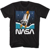 Thumbnail for NASA-NASA SHUTTLE IN SPACE-BLACK ADULT S/S TSHIRT