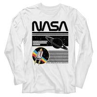 Thumbnail for NASA-NASA SATURN-WHITE ADULT L/S TSHIRT