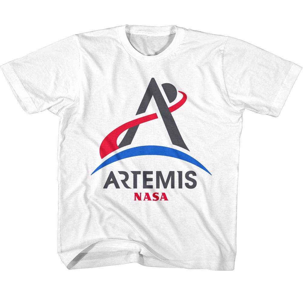 NASA-NASA ARTEMIS PROGRAM LOGO-WHITE YOUTH S/S TSHIRT
