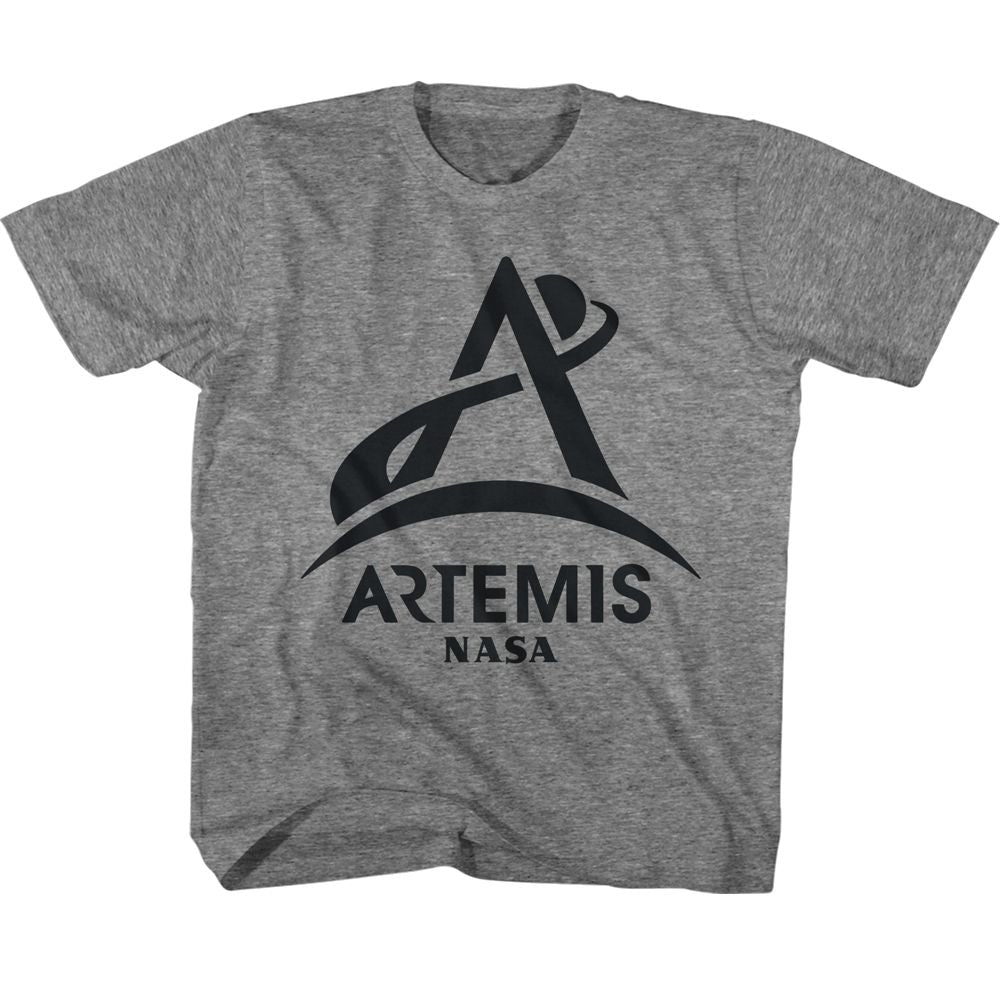 NASA-NASA ARTEMIS PROGRAM LOGO-GRAPHITE HEATHER YOUTH S/S TSHIRT