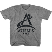 Thumbnail for NASA-NASA ARTEMIS PROGRAM LOGO-GRAPHITE HEATHER YOUTH S/S TSHIRT