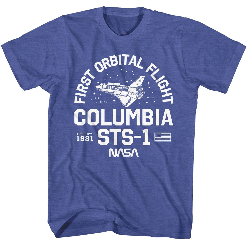 NASA-NASA COLUMBIA STS 1-ROYAL HEATHER ADULT S/S TSHIRT