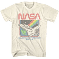 Thumbnail for NASA-NASA RAINBOW STS-NATURAL ADULT S/S TSHIRT