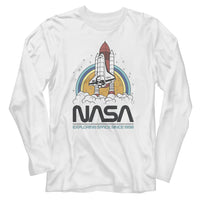 Thumbnail for NASA-NASA EXPLORING SPACE CIRCLES-WHITE ADULT L/S TSHIRT