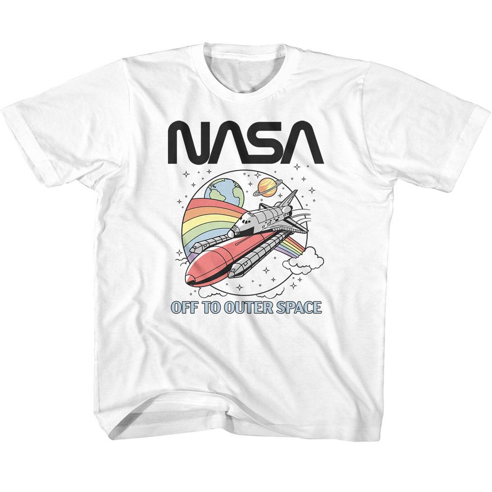 NASA-NASA TO SPACE-WHITE YOUTH S/S TSHIRT