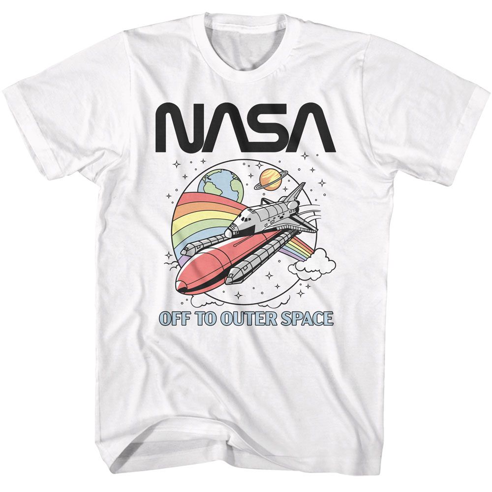 NASA-NASA TO SPACE-WHITE ADULT S/S TSHIRT