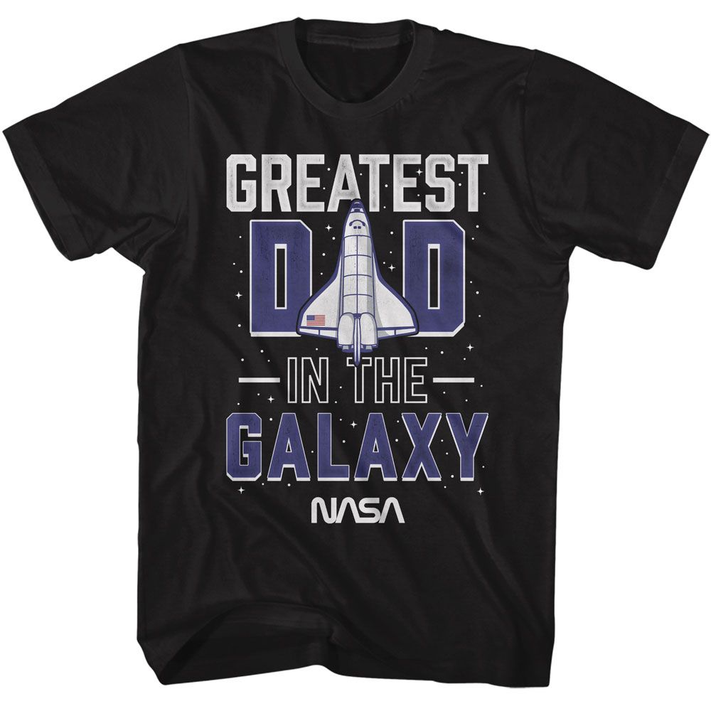 NASA-NASA GREATEST DAD-BLACK ADULT S/S TSHIRT