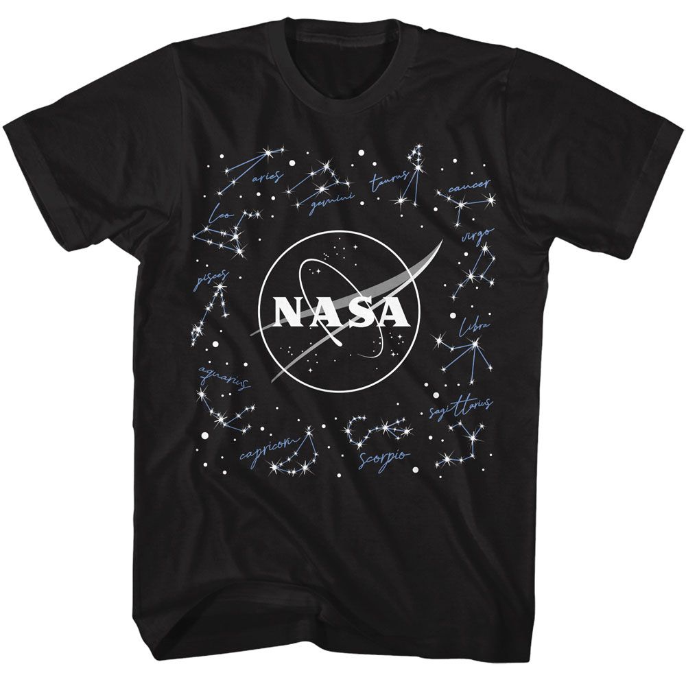 NASA-NASA CONSTELLATIONS-BLACK ADULT S/S TSHIRT