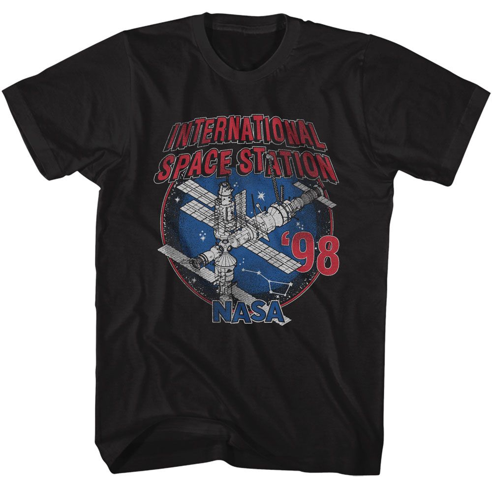 NASA-NASA ISS 98-BLACK ADULT S/S TSHIRT
