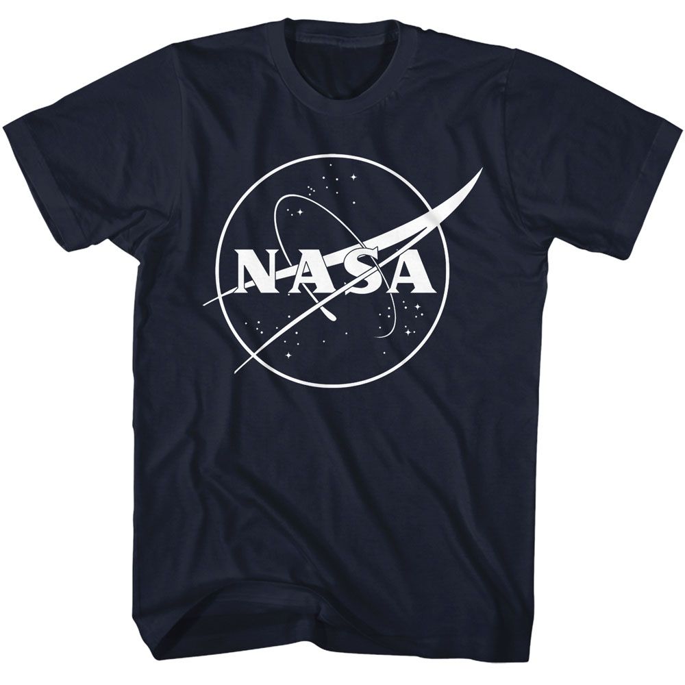 NASA-NASA MEATBALL LOGO ONE COLOR-NAVY ADULT S/S TSHIRT