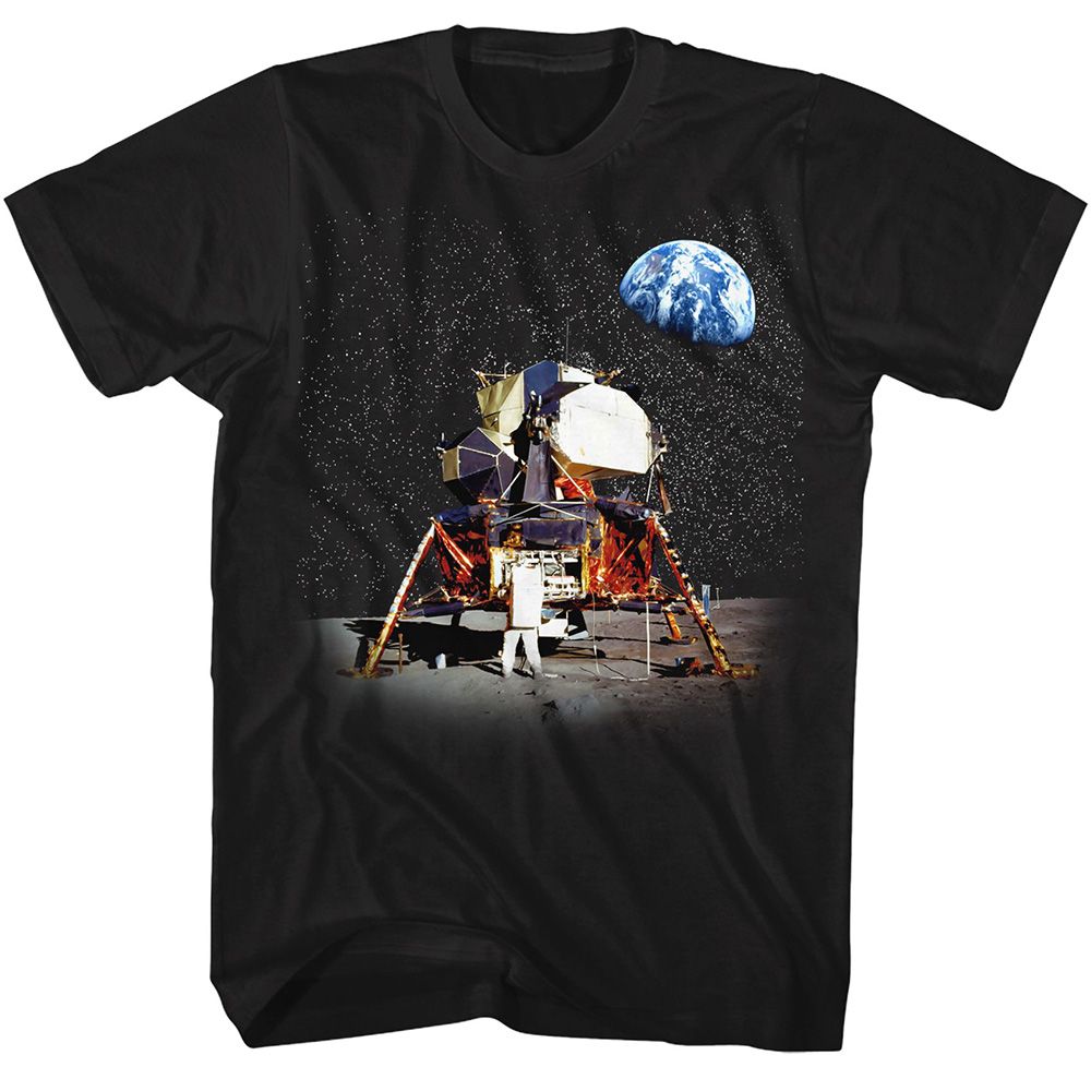 NASA-NASA LUNAR MODULE-BLACK ADULT S/S TSHIRT