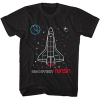 Thumbnail for NASA-NASA DISCOVERY OUTLINED-BLACK ADULT S/S TSHIRT