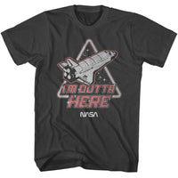 Thumbnail for NASA-NASA IM OUTTA HERE-SMOKE ADULT S/S TSHIRT