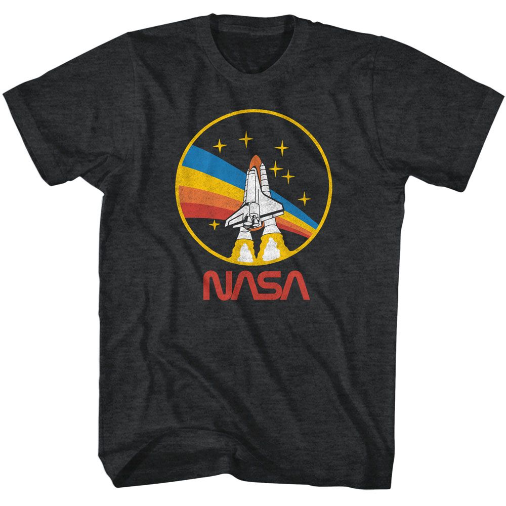 NASA-NASA STS 28 PATCH-BLACK HEATHER ADULT S/S TSHIRT