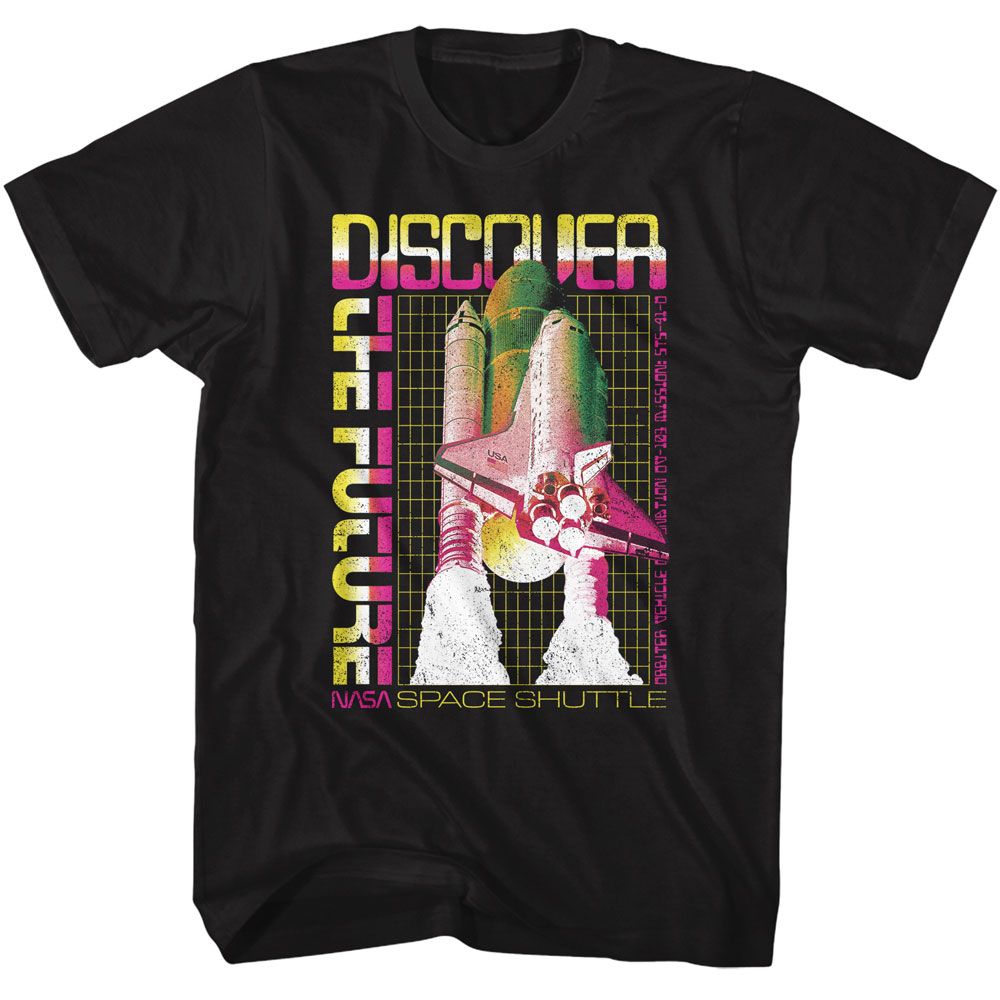 NASA-NASA DISCOVERY MULTICOLOR-BLACK ADULT S/S TSHIRT