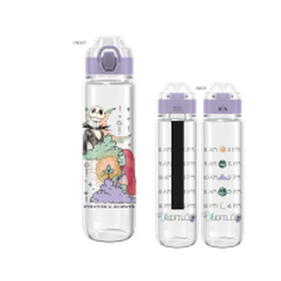Nightmare Before Christmas Mystic Opulence  33oz Plastic Water Bottle w Locking Lid and Strap – 12 pc ppk ($9.00 each)