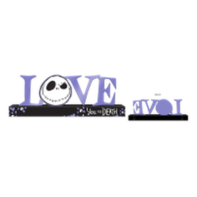 Nightmare Before Christmas Love You to Death  Die Cut Metal Word Sign 4.3" x 11.7" – 16 pc ppk ($4.50 each)