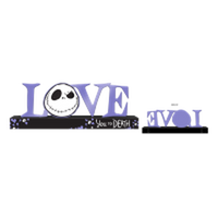 Thumbnail for Nightmare Before Christmas Love You to Death  Die Cut Metal Word Sign 4.3