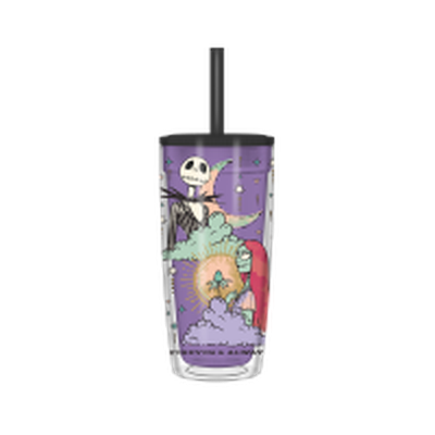 Nightmare Before Christmas Mystic Opulence Jack Sally Cloud Stars  20oz Spill Resistant Plastic Tumbler – 12 pc ppk ($5.75 each)