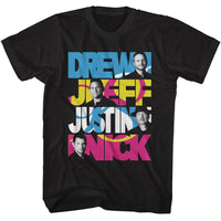 Thumbnail for 98 DEGREES-98 DEGREES NAMES-BLACK ADULT S/S TSHIRT