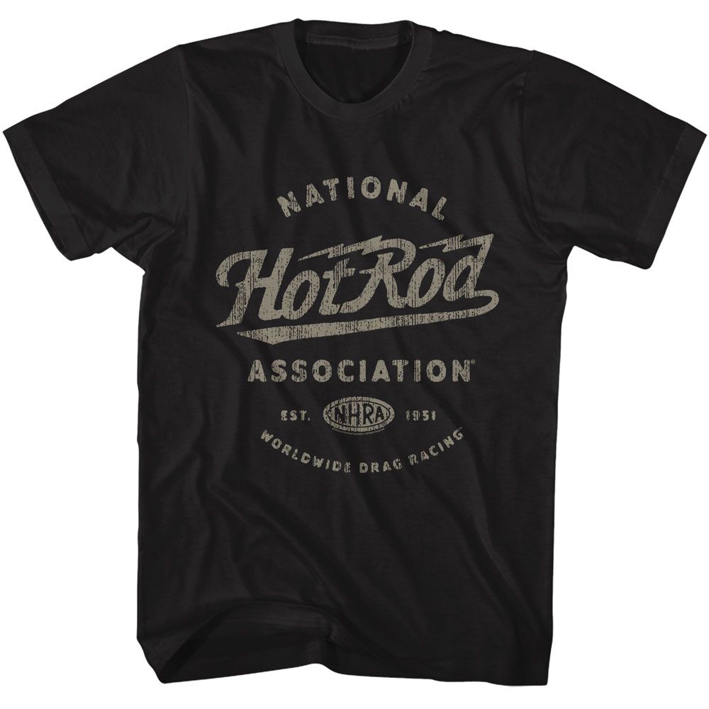 NHRA-NHRA HOT ROD-BLACK ADULT S/S TSHIRT