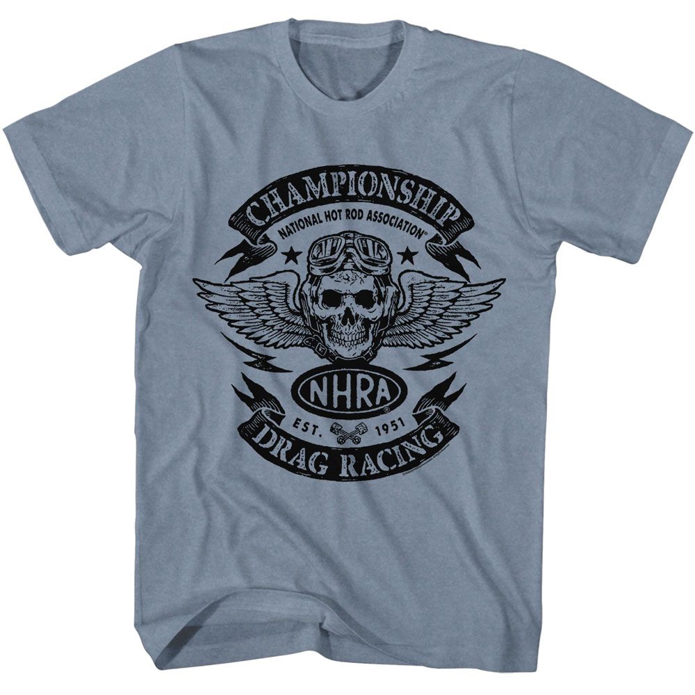 NHRA-NHRA CHAMPIONSHIP-INDIGO HEATHER ADULT S/S TSHIRT