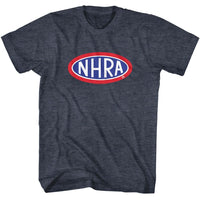 Thumbnail for NHRA-NHRA LOGO-NAVY HEATHER ADULT S/S TSHIRT