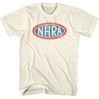 Thumbnail for NHRA-NHRA OVAL LOGO-NATURAL ADULT S/S TSHIRT