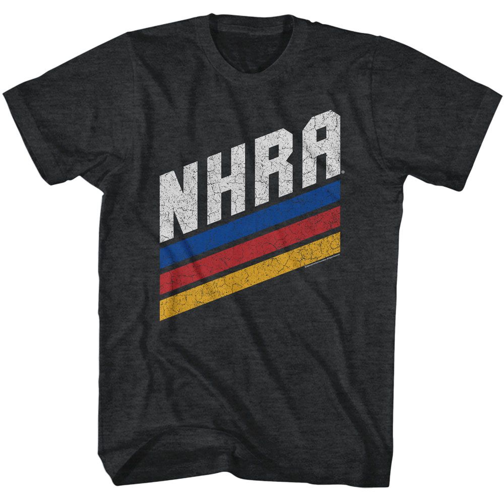 NHRA-NHRA BARS-BLACK HEATHER ADULT S/S TSHIRT
