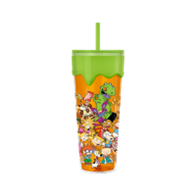 Nickelodeon 90's Multi Character Group Slime 26oz. Plastic Drip Tumbler – 12 pc ppk ($6.00 each)