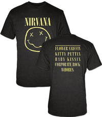 Thumbnail for NIRVANA SMILEY 2-SDIED MENS T-SHIRT