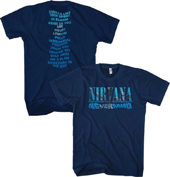 NEVERMIND ALBUM PLAY LIST MENS SOFT T-SHIRT