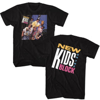 Thumbnail for NEW KIDS ON THE BLOCK-NKOTB DEBUT ALBUM FRONT AND BACK-BLACK ADULT S/S TSHIRT