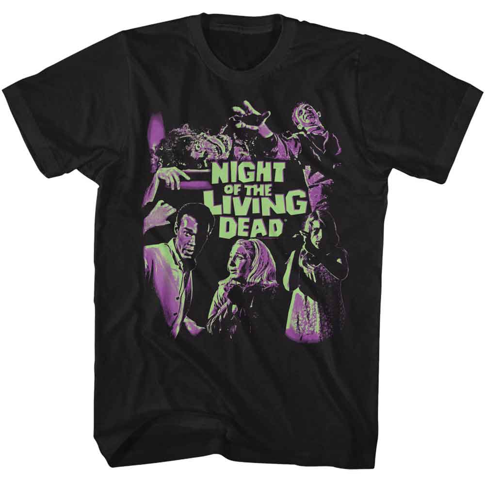 NIGHT OF THE LIVING DEAD-NOTLD BRIGHT TWO TONE-BLACK ADULT S/S TSHIRT