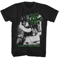 Thumbnail for NIGHT OF THE LIVING DEAD-NOTLD TOTAL TERROR-BLACK ADULT S/S TSHIRT