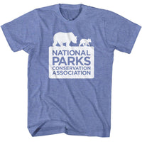 Thumbnail for NPCA-NATIONAL PARKS LOGO-LIGHT BLUE HEATHER ADULT S/S TSHIRT
