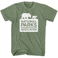 Thumbnail for NPCA-NATIONAL PARKS LOGO-MILITARY GREEN HEATHER ADULT S/S TSHIRT