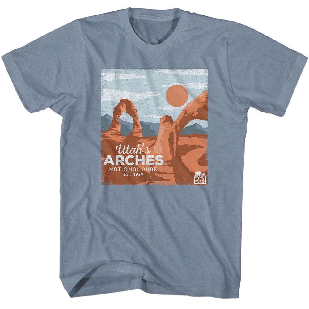 NPCA-UTAHS ARCHES-INDIGO HEATHER ADULT S/S TSHIRT